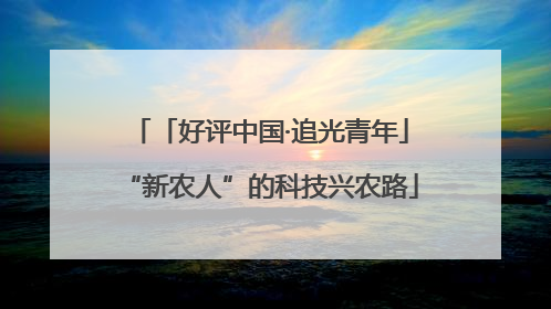 「好评中国·追光青年」“新农人”的科技兴农路