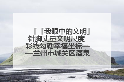 「我眼中的文明」针脚丈量文明尺度 彩线勾勒幸福坐标——兰州市城关区酒泉路街道办事处