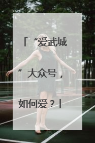 “爱武城”大众号，如何爱？