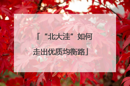 “北大洼”如何走出优质均衡路