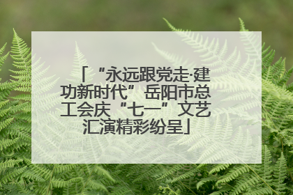 “永远跟党走·建功新时代”岳阳市总工会庆“七一”文艺汇演精彩纷呈
