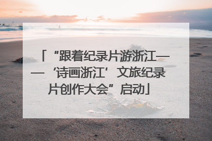 “跟着纪录片游浙江——‘诗画浙江’文旅纪录片创作大会”启动