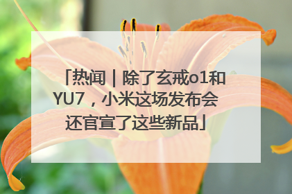 热闻｜除了玄戒o1和YU7，小米这场发布会还官宣了这些新品