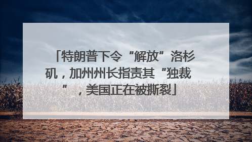 特朗普下令“解放”洛杉矶，加州州长指责其“独裁”，美国正在被撕裂