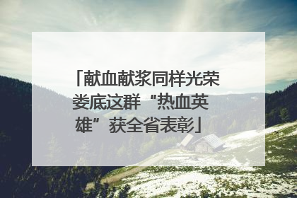 献血献浆同样光荣 娄底这群“热血英雄”获全省表彰