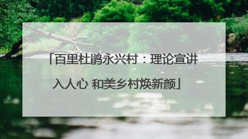 百里杜鹃永兴村：理论宣讲入人心 和美乡村焕新颜