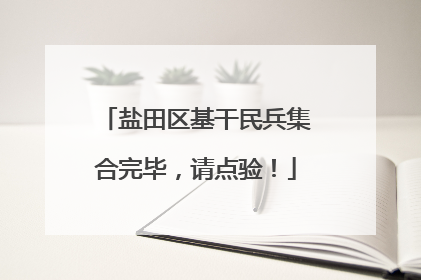 盐田区基干民兵集合完毕，请点验！