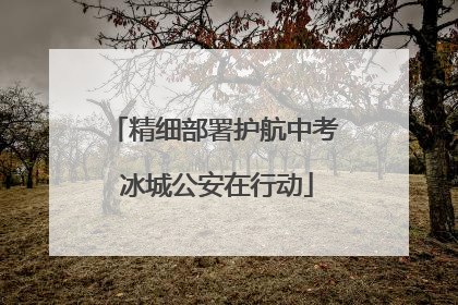 精细部署护航中考 冰城公安在行动
