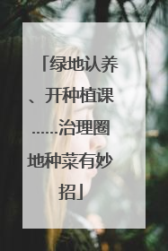 绿地认养、开种植课……治理圈地种菜有妙招
