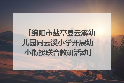 绵阳市盐亭县云溪幼儿园同云溪小学开展幼小衔接联合教研活动