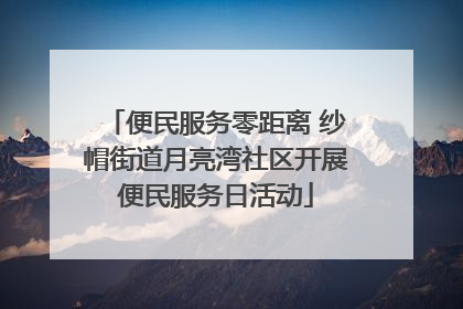 便民服务零距离 纱帽街道月亮湾社区开展便民服务日活动