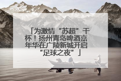 为激情“苏超”干杯！扬州青岛啤酒嘉年华在广陵新城开启“足球之夜”