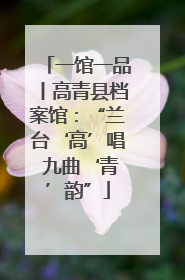 一馆一品丨高青县档案馆：“兰台‘高’唱 九曲‘青’韵”