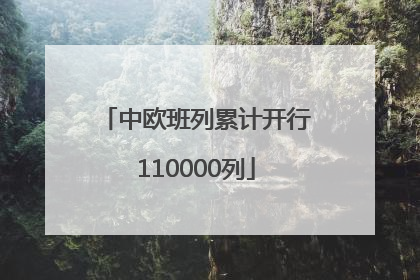 中欧班列累计开行110000列