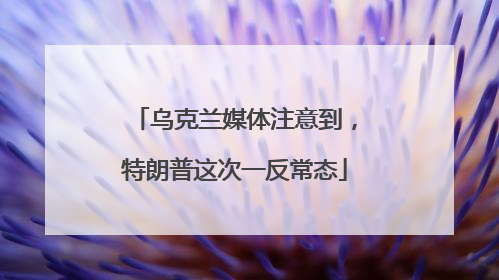 乌克兰媒体注意到，特朗普这次一反常态