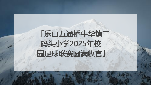 乐山五通桥牛华镇二码头小学2025年校园足球联赛圆满收官