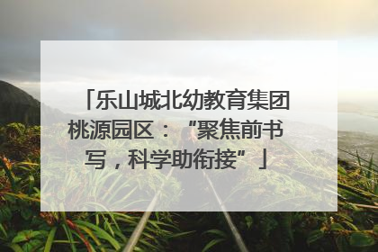 乐山城北幼教育集团桃源园区：“聚焦前书写，科学助衔接”