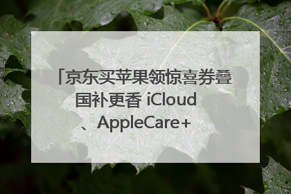 京东买苹果领惊喜券叠国补更香 iCloud、AppleCare+服务限时低至85折