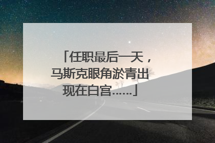 任职最后一天，马斯克眼角淤青出现在白宫……