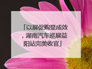 以展促购显成效，湖南汽车巡展益阳站完美收官