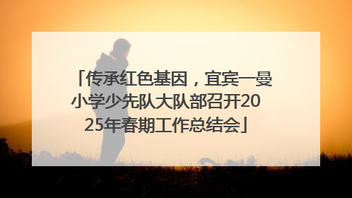 传承红色基因，宜宾一曼小学少先队大队部召开2025年春期工作总结会