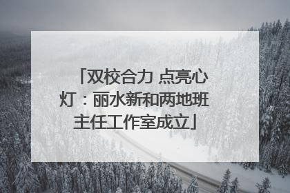双校合力 点亮心灯：丽水新和两地班主任工作室成立