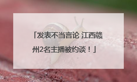 发表不当言论 江西赣州2名主播被约谈！