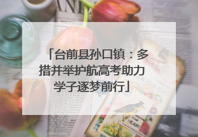 台前县孙口镇：多措并举护航高考助力学子逐梦前行