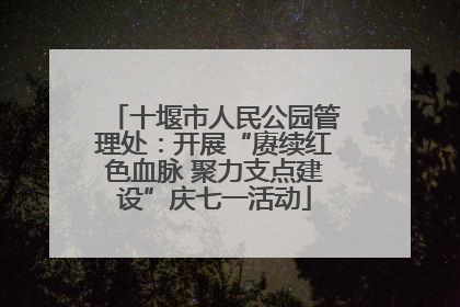 十堰市人民公园管理处：开展“赓续红色血脉 聚力支点建设”庆七一活动