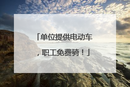 单位提供电动车，职工免费骑！