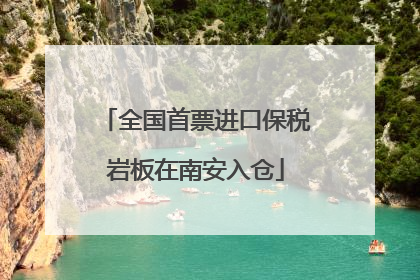 全国首票进口保税岩板在南安入仓