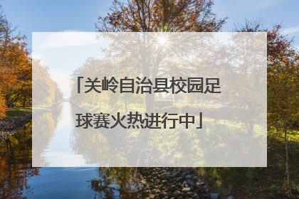 关岭自治县校园足球赛火热进行中