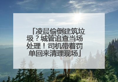 凌晨偷倒建筑垃圾？城管追查当场处理！司机带着罚单回来清理现场
