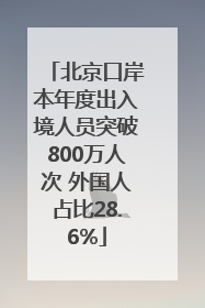 北京口岸本年度出入境人员突破800万人次 外国人占比28.6%