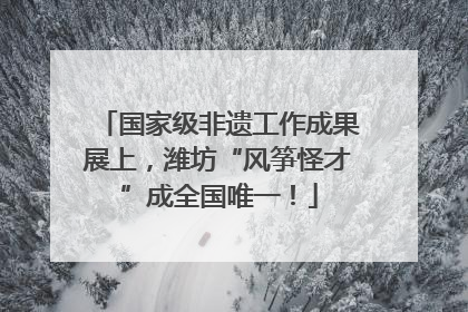 国家级非遗工作成果展上，潍坊“风筝怪才”成全国唯一！