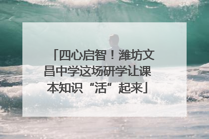 四心启智！潍坊文昌中学这场研学让课本知识“活”起来