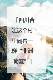 四川合江这个村里藏着一群“非洲顶流”