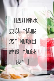 四川邻水县以“优服务”助项目建设“加速度”