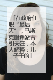 在政府任职“最后一天”，马斯克眼角淤青引关注，本人解释：儿子干的