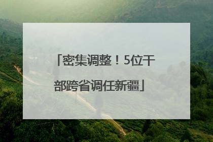 密集调整！5位干部跨省调任新疆