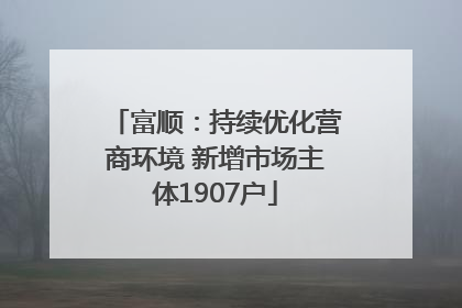 富顺：持续优化营商环境 新增市场主体1907户