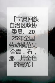 宁夏回族自治区政协委员、2025年全国劳动模范吴金霞：看，那一片金色的霞光