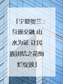 宁夏贺兰：互嵌交融 山水为证 让民族团结之花绚烂绽放