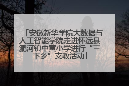 安徽新华学院大数据与人工智能学院走进怀远县淝河镇中黄小学进行“三下乡”支教活动