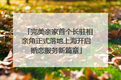 完美亲家首个长驻相亲角正式落地上海开启婚恋服务新篇章