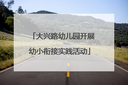 大兴路幼儿园开展幼小衔接实践活动