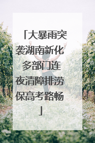 大暴雨突袭湖南新化 多部门连夜清障排涝保高考路畅