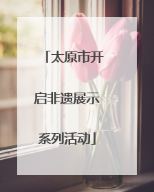 太原市开启非遗展示系列活动