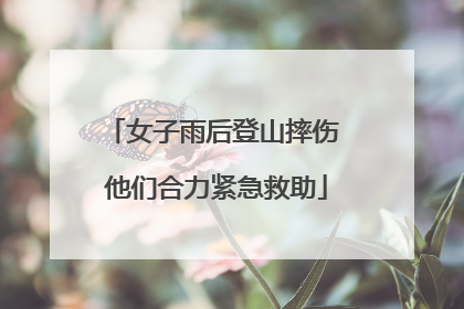 女子雨后登山摔伤 他们合力紧急救助