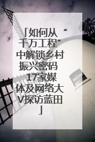 如何从“千万工程”中解锁乡村振兴密码  17家媒体及网络大V探访蓝田